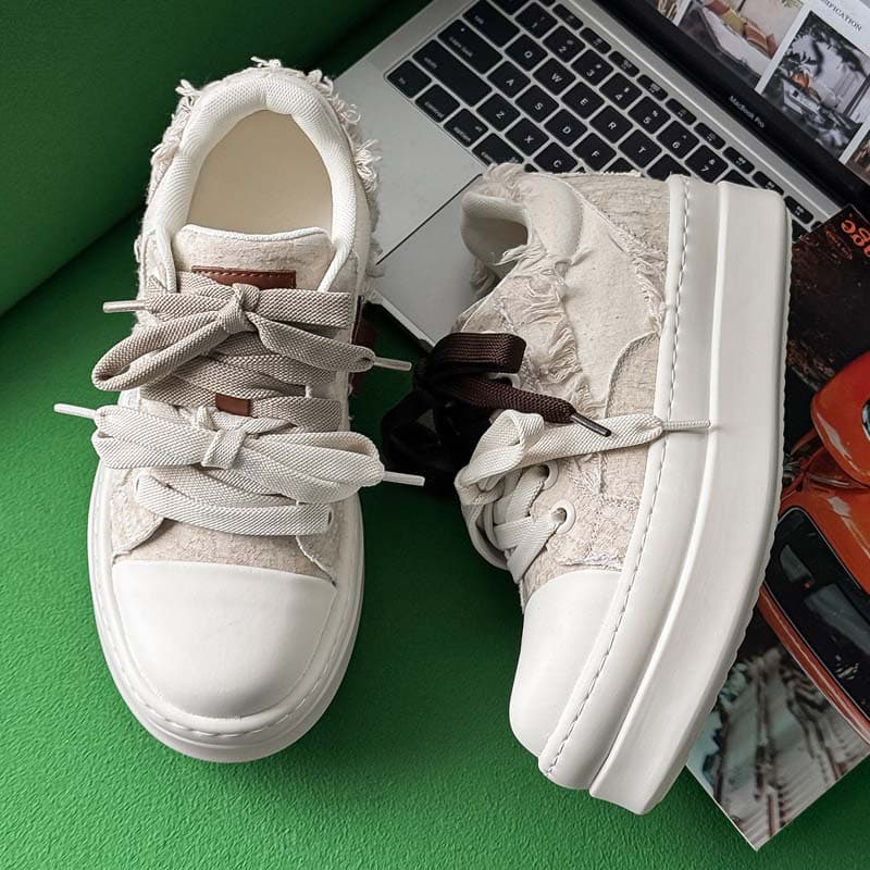 New Style Invisible 8cm Height-Increasing Thick-Soled Breathable Canvas Casual Sports Shoes for Men and Women, Couple Style, Dad Shoes