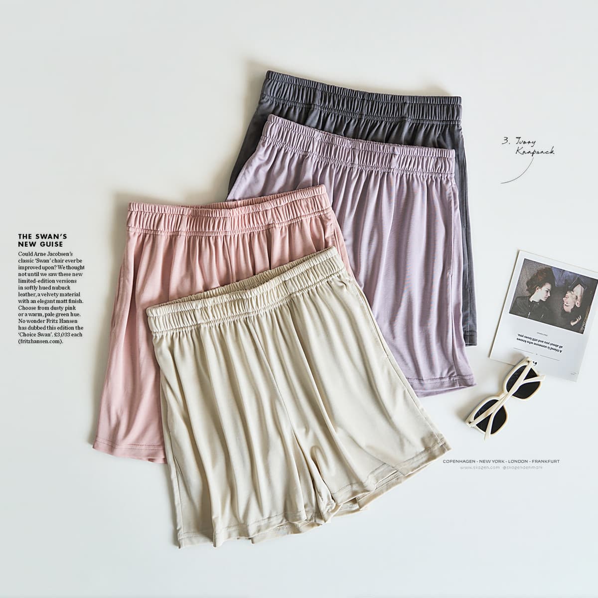 Coconut Oil Yocos Women's Casual Cool Feel Lounge Pants Solid Loose Sleep Shorts Thin 3/4 Length Summer
