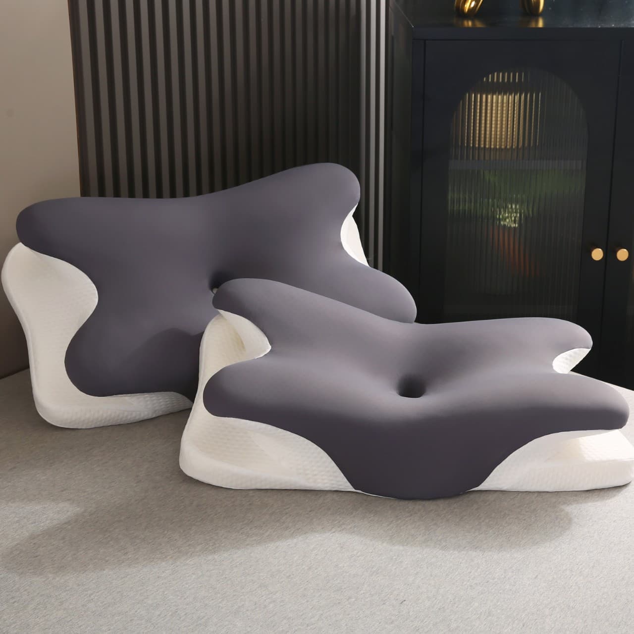 Cross-border Best-selling Memory Foam Butterfly Pillow Breathable Cervical Support Orthopedic Pillow Zero Pressure Slow Rebound Butterfly Memory Pillow