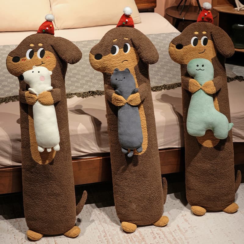 Long Pillow for Bedroom Bed, Side Sleeping Leg Hug Pillow, Washable Cartoon Companion Pillow