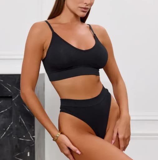 Women's Wirefree Full Coverage Adjustable Racerback Camisole Bra, Thin Padded Push-Up French Triangle Cup Bra for Small Bust