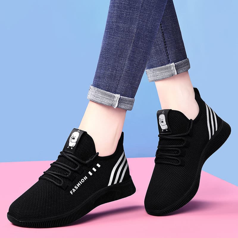New Spring and Autumn Old Beijing Cloth Shoes Women's Walking Shoes Soft Sole Mother's Sports Shoes Breathable Mesh Shoes Fashion Casual Shoes
