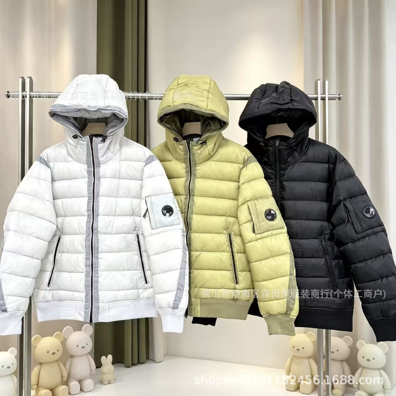 Cross-border foreign trade CP COMPANY hooded lens flip pocket lightweight cotton clothing for men and women same style European and American street fashion