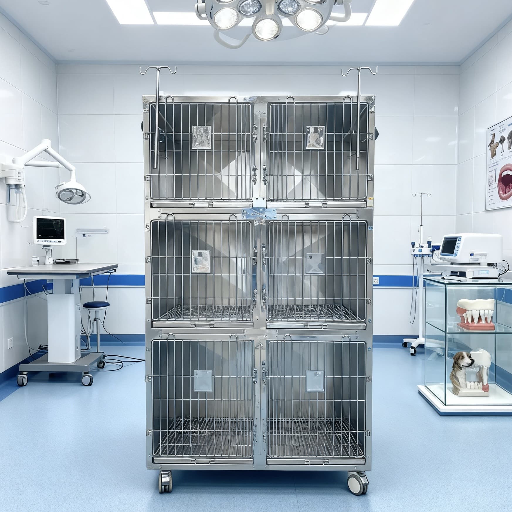 Dog Cage Dog House Crate Kennel Stainless Steel Pet Enclosure for Golden Retriever Border Collie Labrador