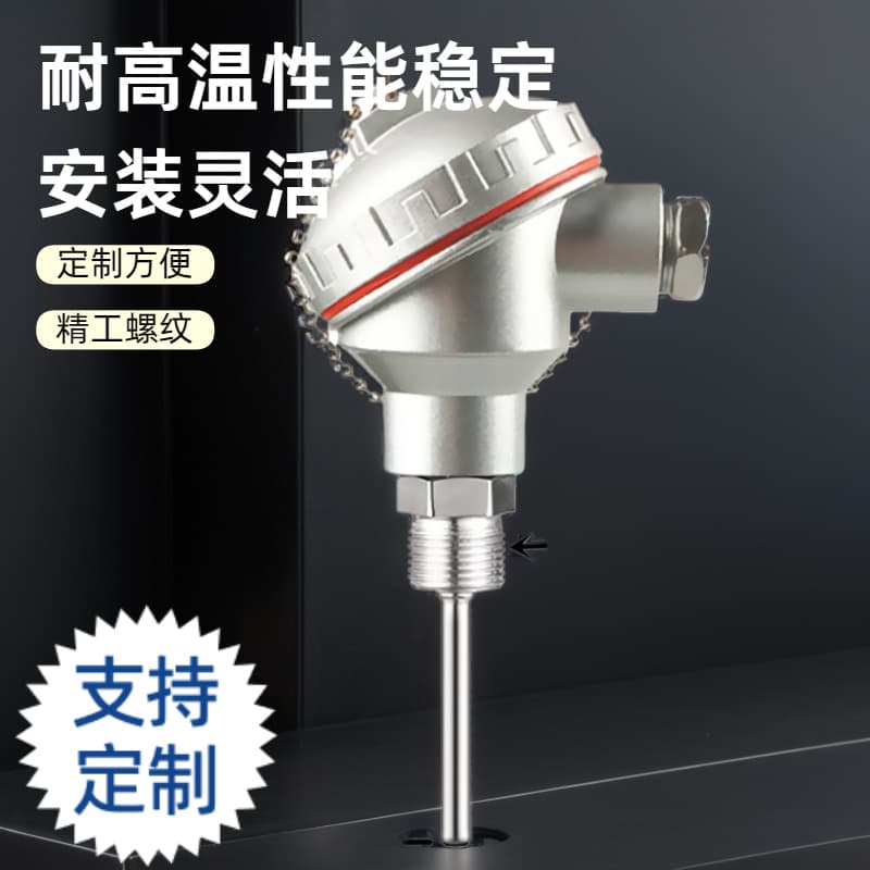 High temperature thermocouple pt100 temperature sensor K-type armored platinum thermal resistance probe integrated temperature transmitter