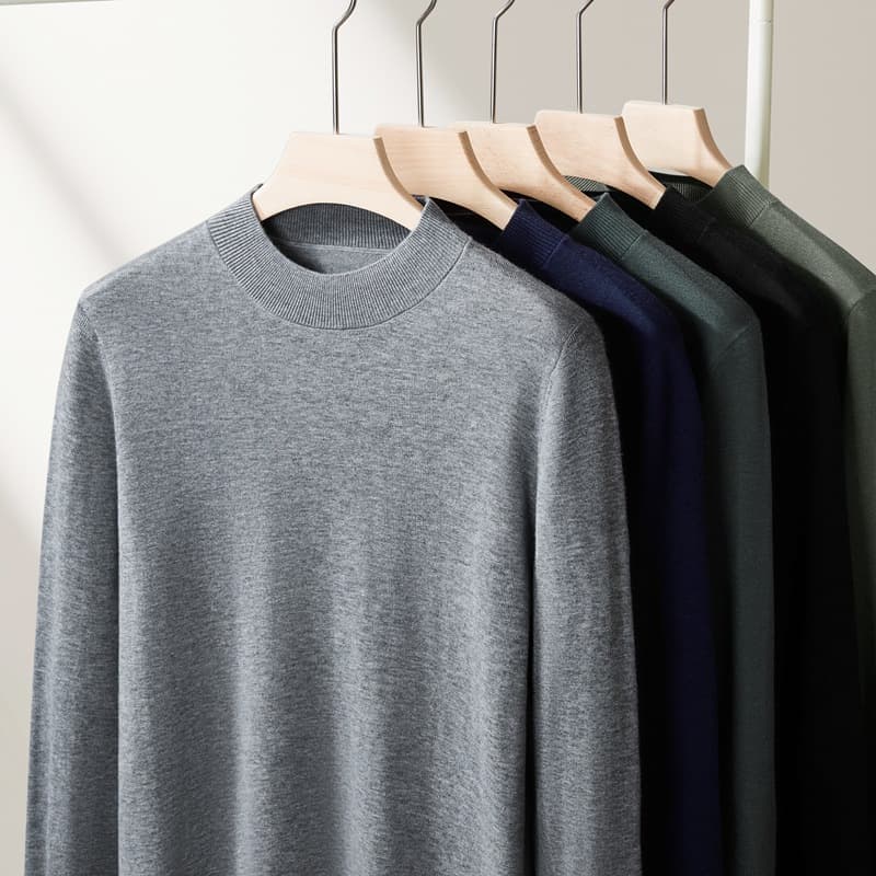 Men's Wool Sweater Source Supply Anti-Static Machine Washable Knitwear