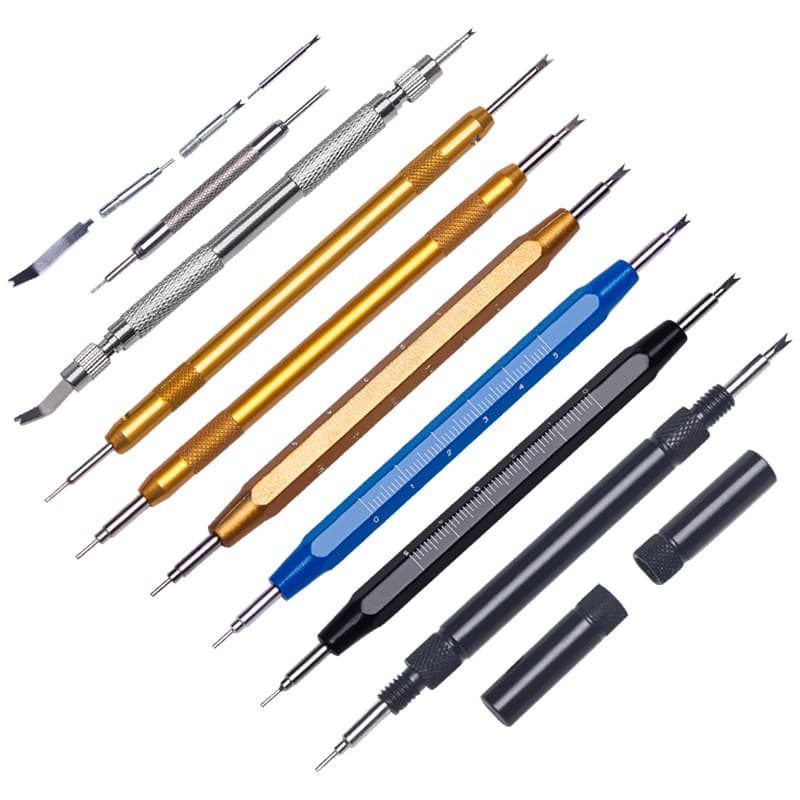 Watch Repair Tool Dismantling and Replacement Strap Ear Spring Bar Tool All-Metal Clock Repair and Maintenance Tool with Scale Spring Bar