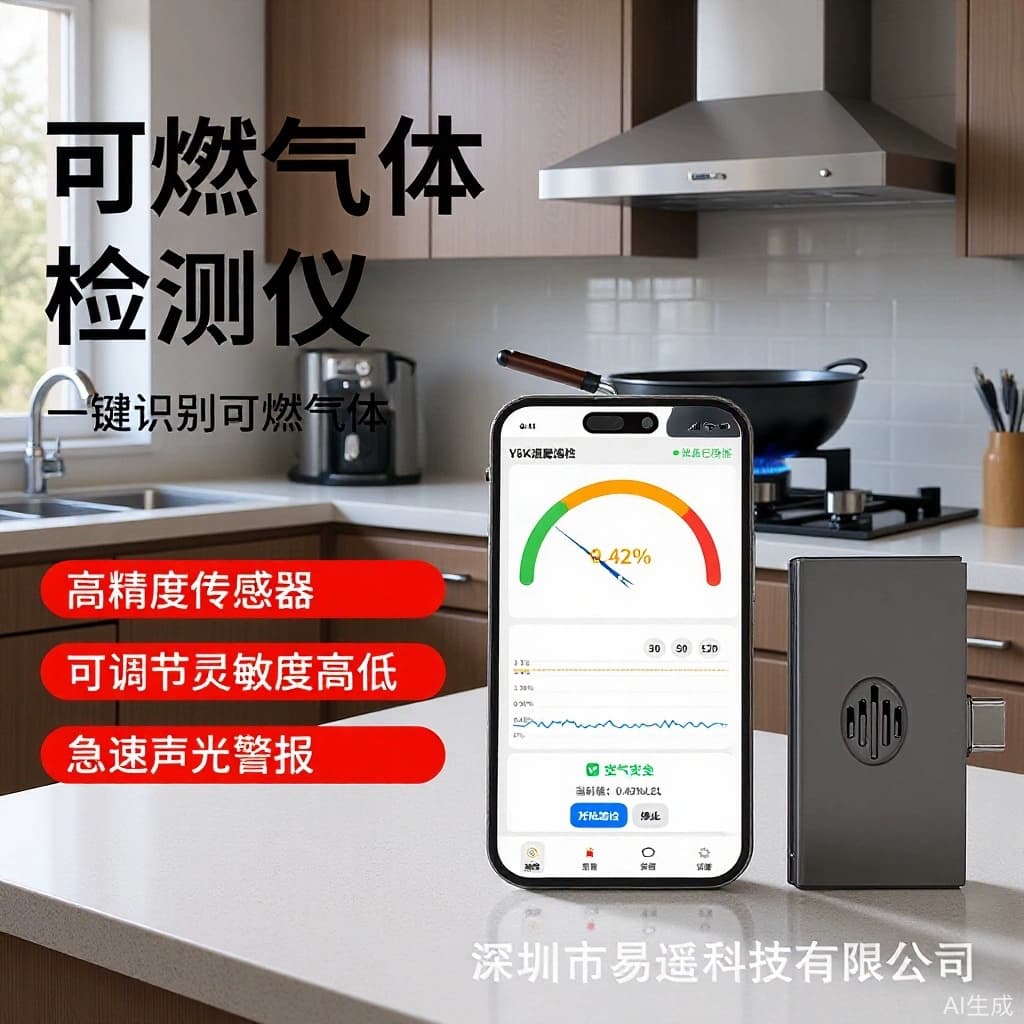 Source Factory Gas Detector Natural Gas Home Kitchen Gas Alarm Combustible Gas Portable