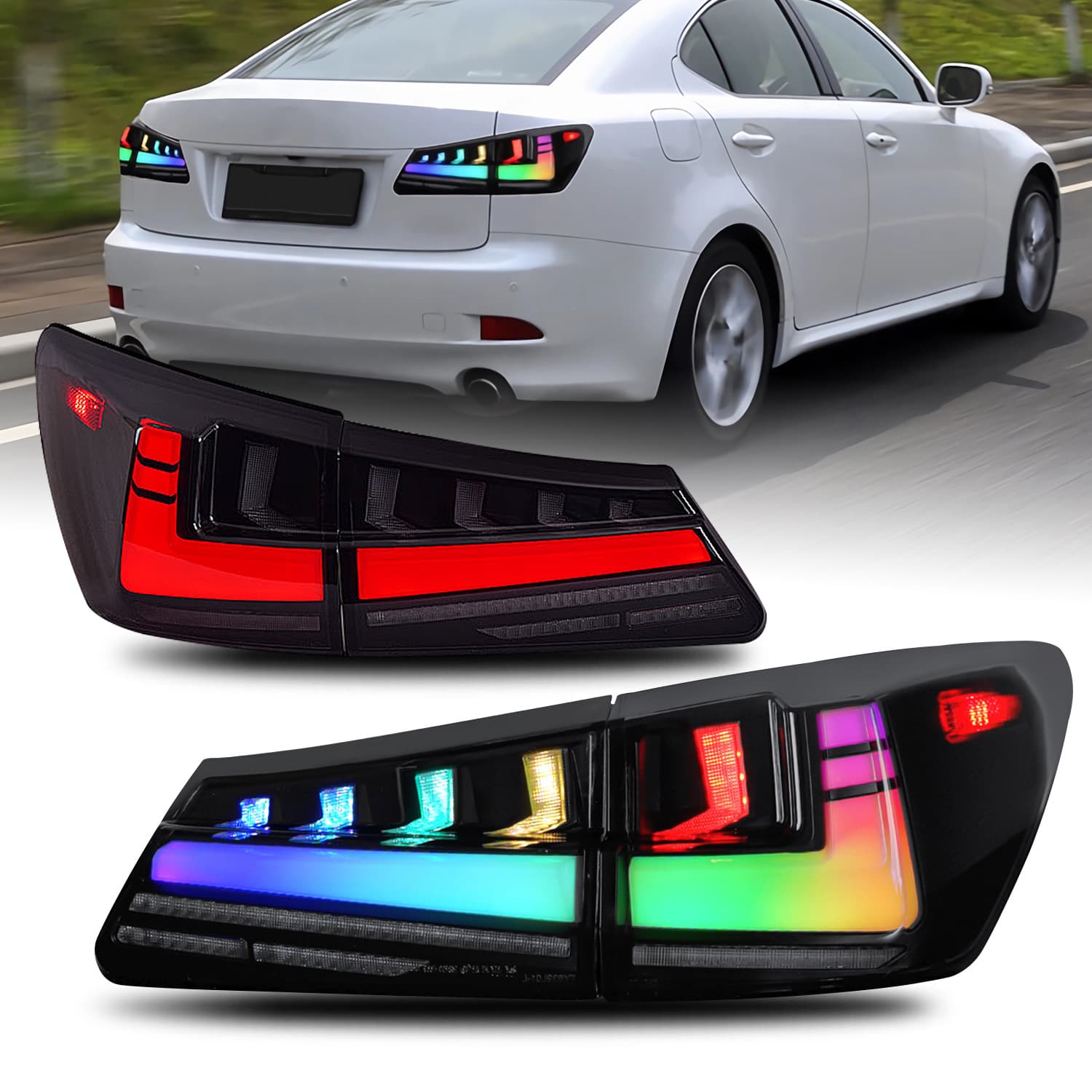 HCMOTIONZ suitable for Lexus IS250/IS300/IS350 06-12 RGB taillight assembly