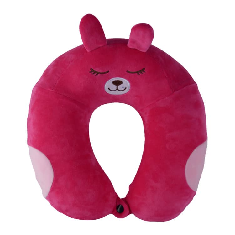 Cartoon Memory Foam U-Shaped Pillow for Summer Office Nap, U-Shaped Neck Support Pillow, Travel Pillow