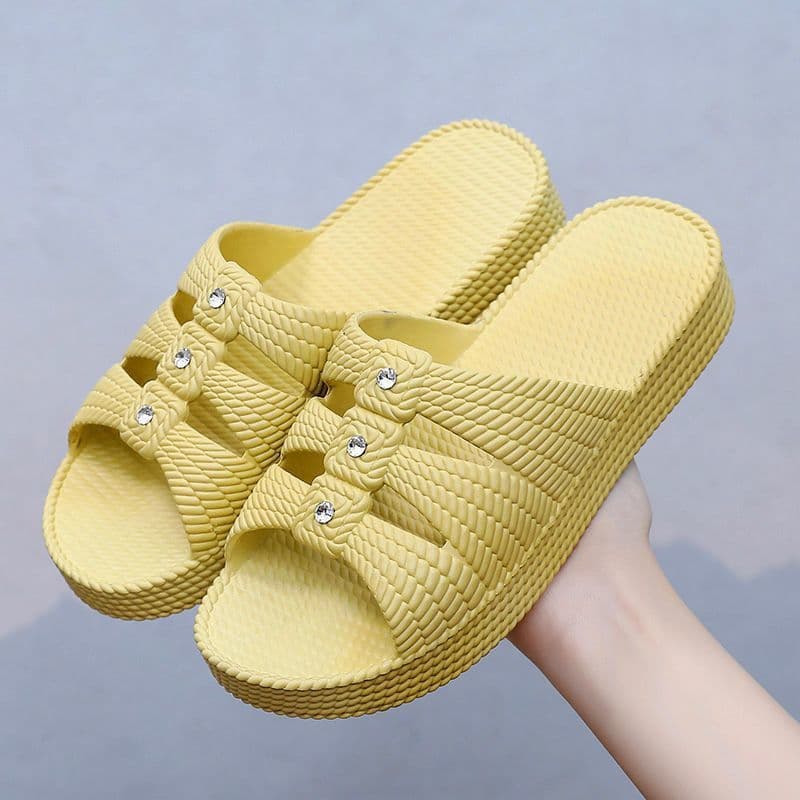 Summer New Thick-Soled Women's Simple Fashion Mother Slippers Non-Slip Wear-Resistant Middle-Aged Women's Slippers Wholesale