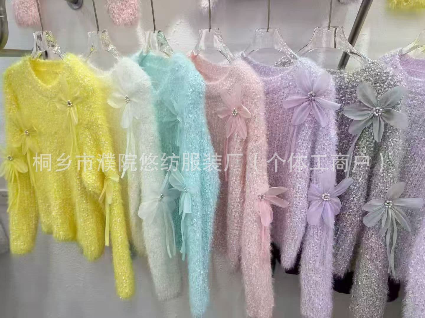 Korean Style Elegant Soft 3D Floral Hollow Knit Sweater for Women Autumn Winter Casual Youthful Top Coat