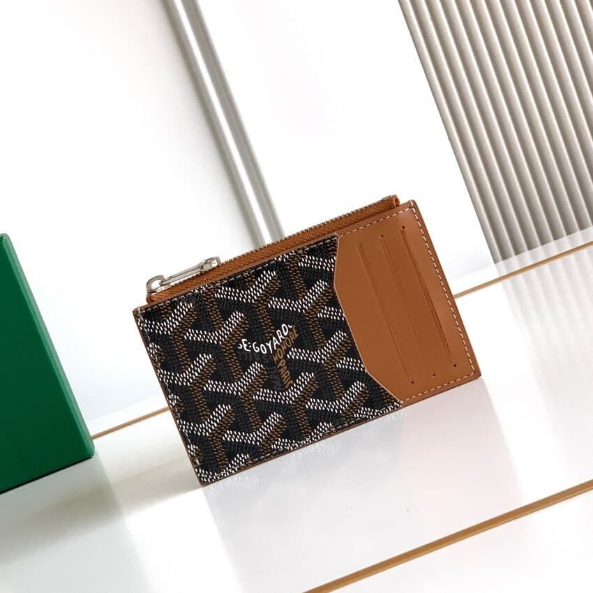 Spot Goya's new multi-functional card holder dog tooth fashion printed thin card holder zipper compact sandwich versatile