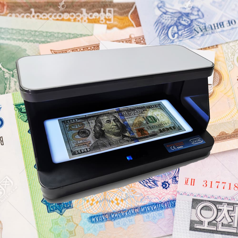 Cross-Border Exclusive Supply Purple Light Banknote Detector, Multi-Currency Currency Detector, Can Detect ID Cards and Checks