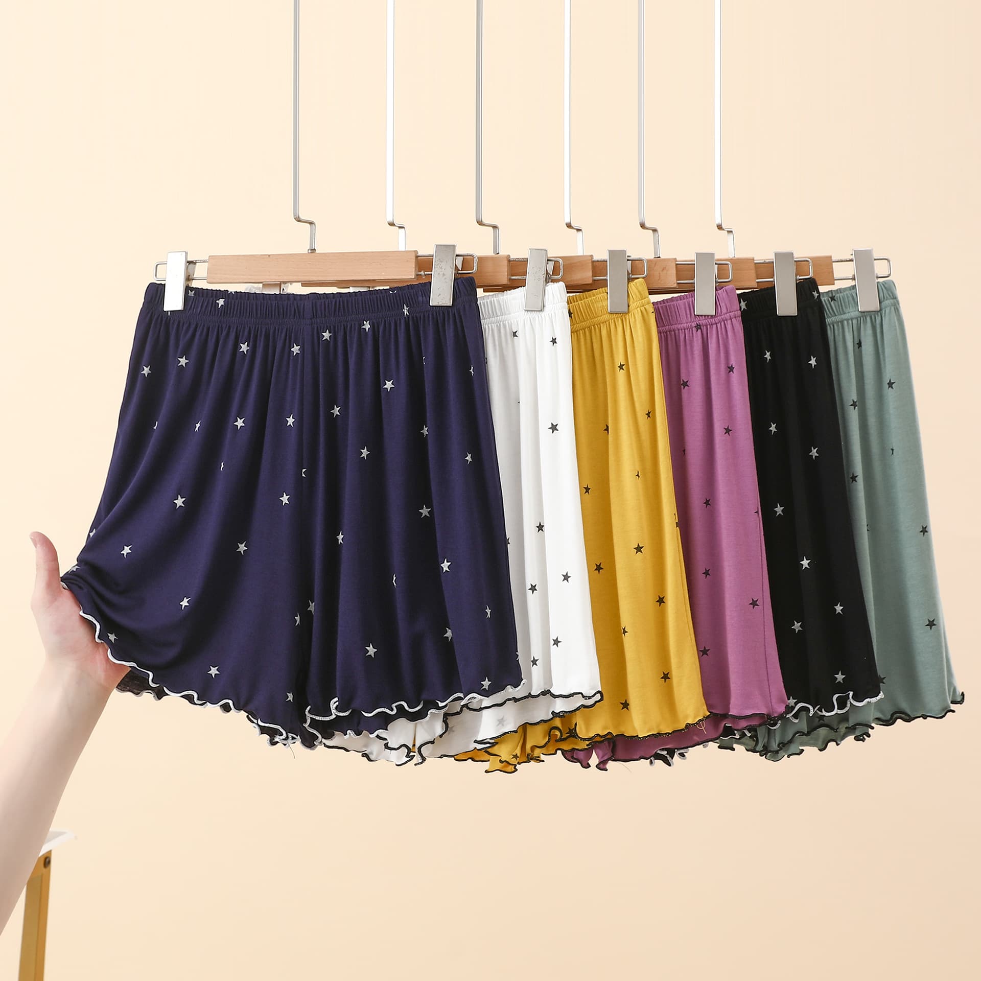Summer new modal fashion sweet printed flying shorts thin loose casual pajamas versatile home pants