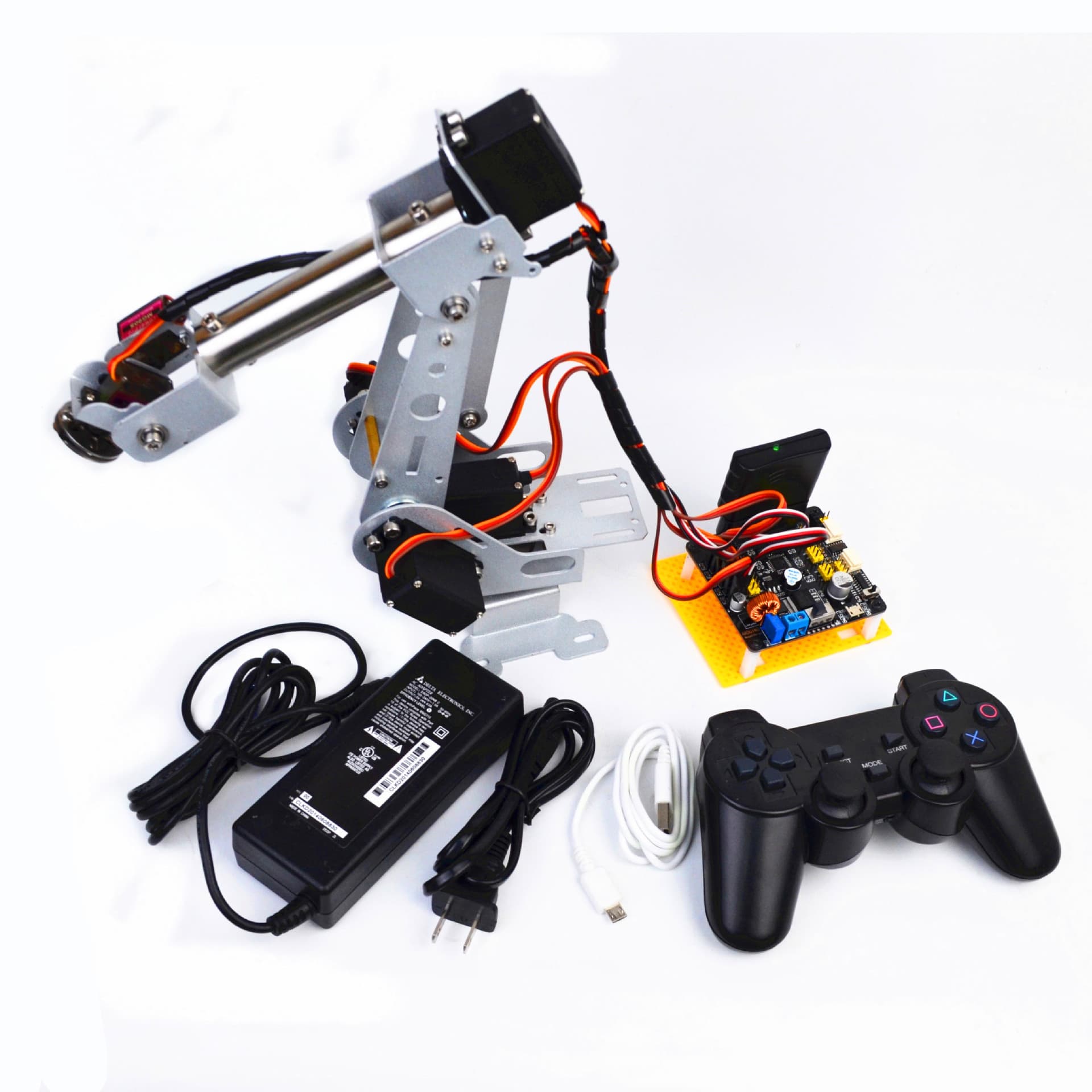 New for Arduino Remote Control PS2 Remote Stainless Steel Robotic Arm Six-DOF 6DOF Robot