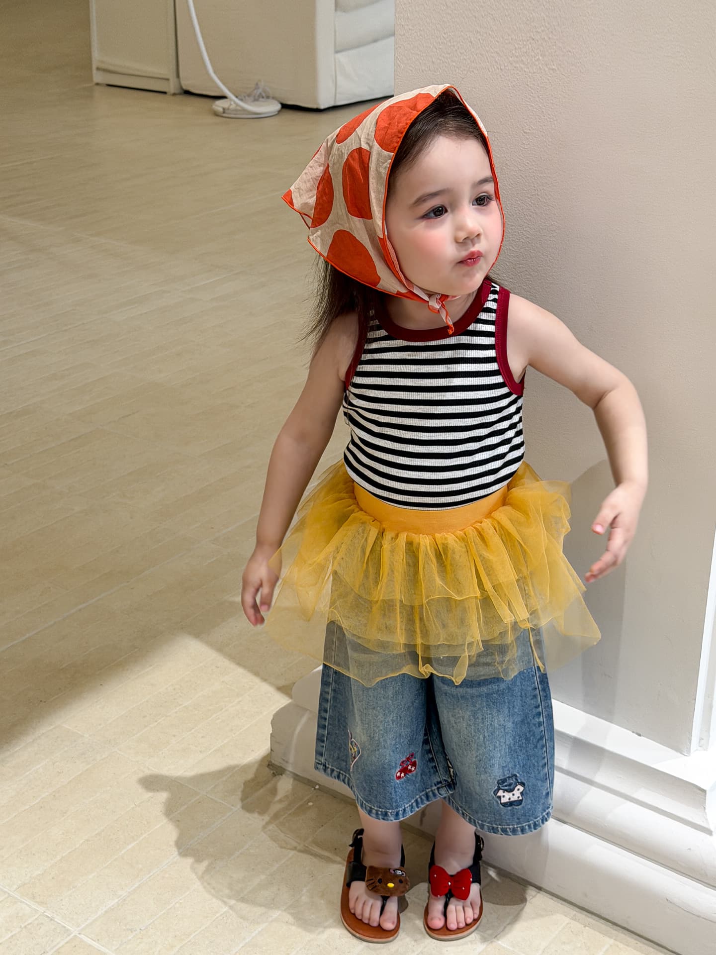 Zheli Kids Girls Vest Summer Thin Style 2026 Casual Outdoor Children's Clothing Class A Baby Girls Camisole Top