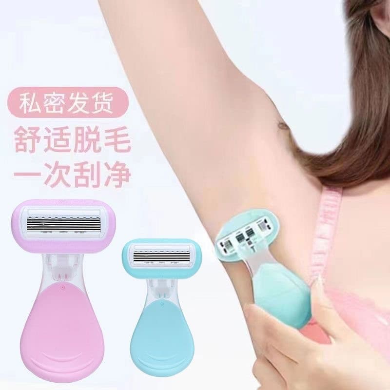 Razor with Soap Head, Underarm Hair Remover, Leg Hair & Armpit Manual Razor for Women, Private Area Trimmer