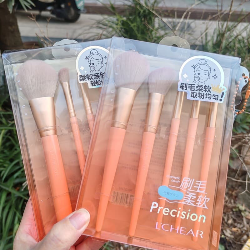 Leiqi Makeup Brush Set: Powder Brush, Eyebrow Brush, Portable Cosmetic Brush Kit, Beauty Makeup Tools