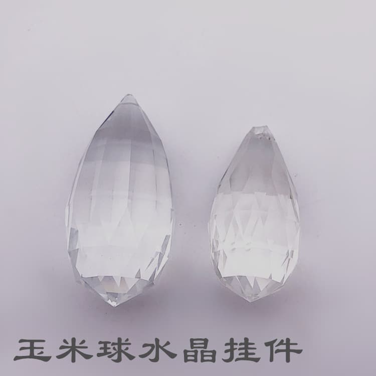Crystal lamp accessory corn ball football pendant light chandelier for living room with holes, transparent water droplet