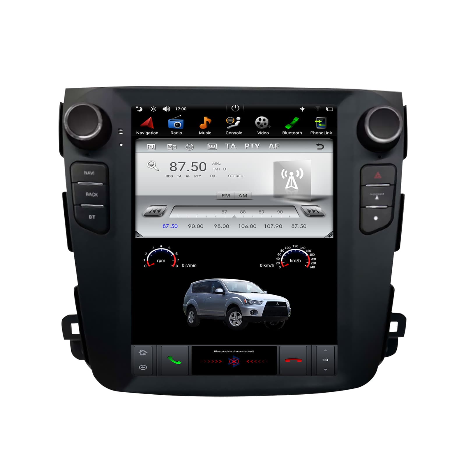 10.4 Inch Vertical Screen Android Navigation System for Mitsubishi Outlander 2007-2013 Built-in DVD Player GPS Multimedia