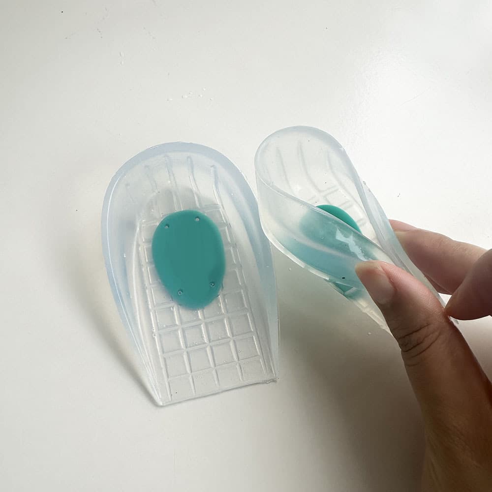 Pure Silicone Heel Pad Silicone Grid Heel Cushion Sports Shock-Absorbing Anti-Pain Heel Pad Silicone U-Shaped Half-Size Heel
