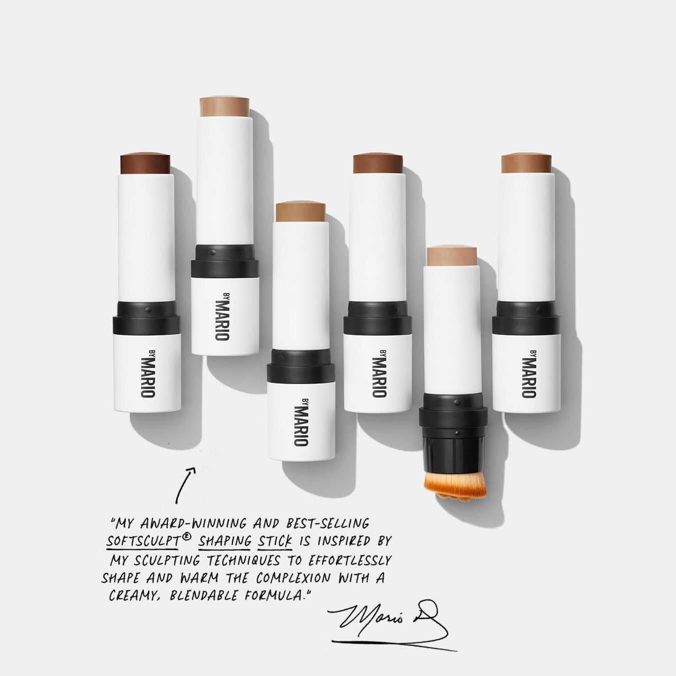 US Niche MAKEUP BY MARIO Soft Sculpt Dual-Ended Contour Stick Contour Cream with Brush 10.5g