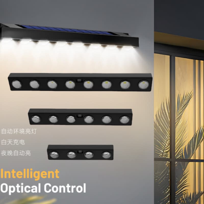 Star Warrior Cross-Border New Outdoor Solar Wall Light Signage Courtyard Lighting Exterior Wall Corridor Stair Lamp