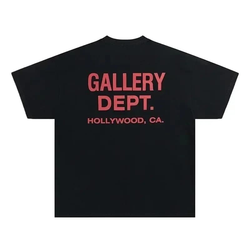 Long-term available Retro High Street T-Shirt Gallery Department Print Shirt Fashion Letter Print T-Shirt Casual O-Neck T-Shirt for Men