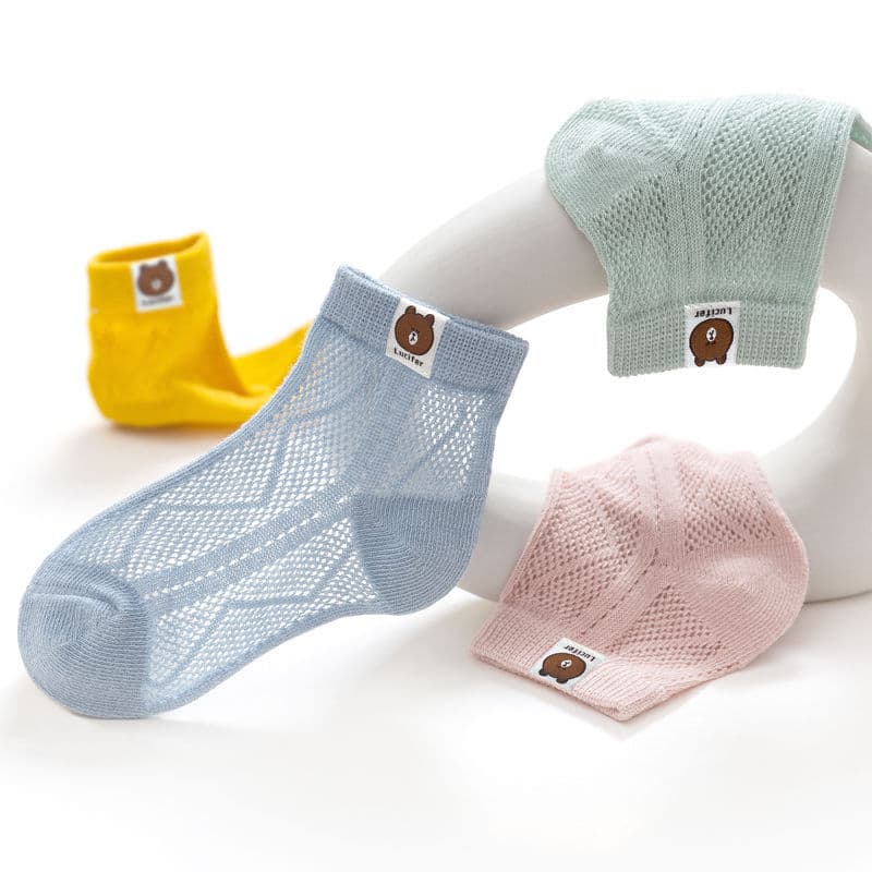 【Hot】Boys' Socks Spring/Summer Mesh Thin Children's Socks Cute Toddler Kids Wholesale