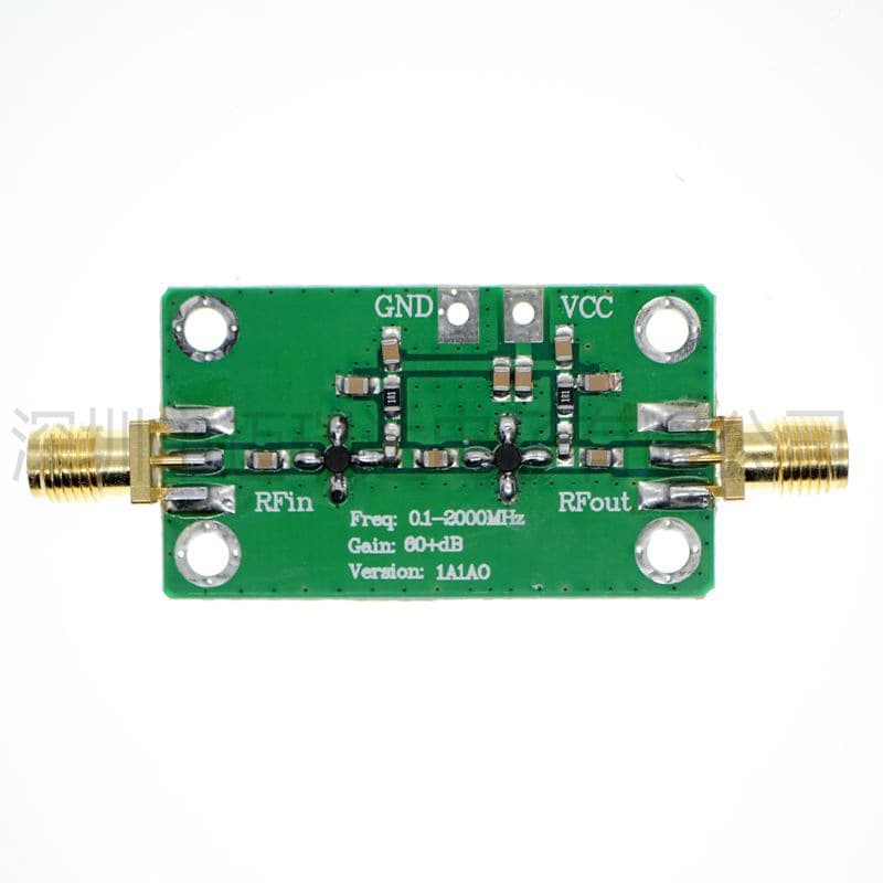RF Broadband Amplifier Low Noise Amplifier LNA (0.1-2000MHz Gain 60dB)