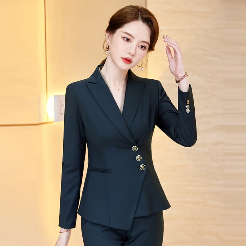 Qigu Niang high-end professional suit for women, spring and autumn fashion, Korean style interview formal wear, hotel manager workwear blazer