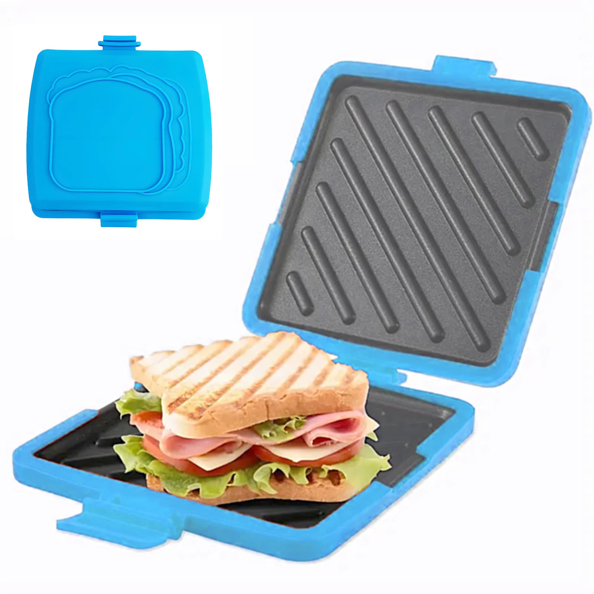 Cross-Border New Silicone Sandwich Baking Pan, Microwave and Oven Safe, Sandwich Maker Bread Maker