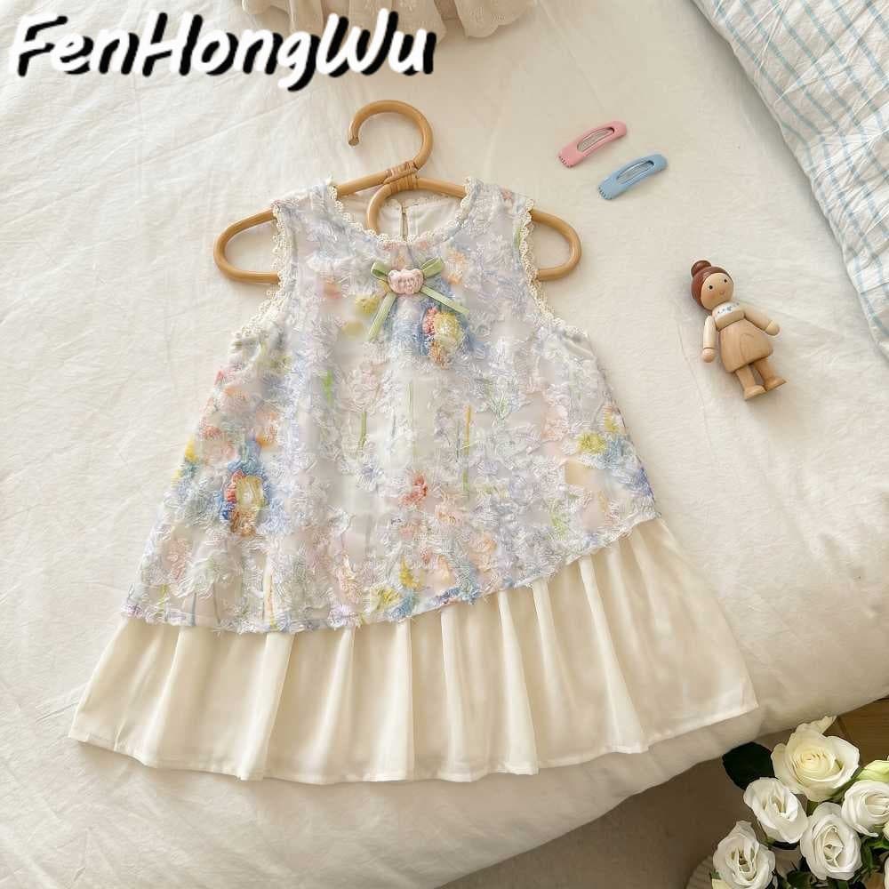 FHW girls dress summer thin section 2026 new children's skirt one-year-old dress little girl princess dress