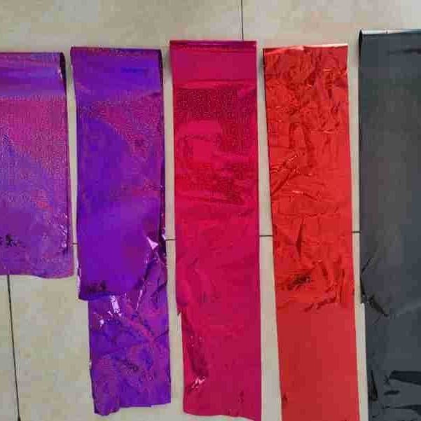 Metalized Film Aluminum Coated Film METALLIC YARN Glitter Dot Round Pattern Colored Laser Paper 25μ