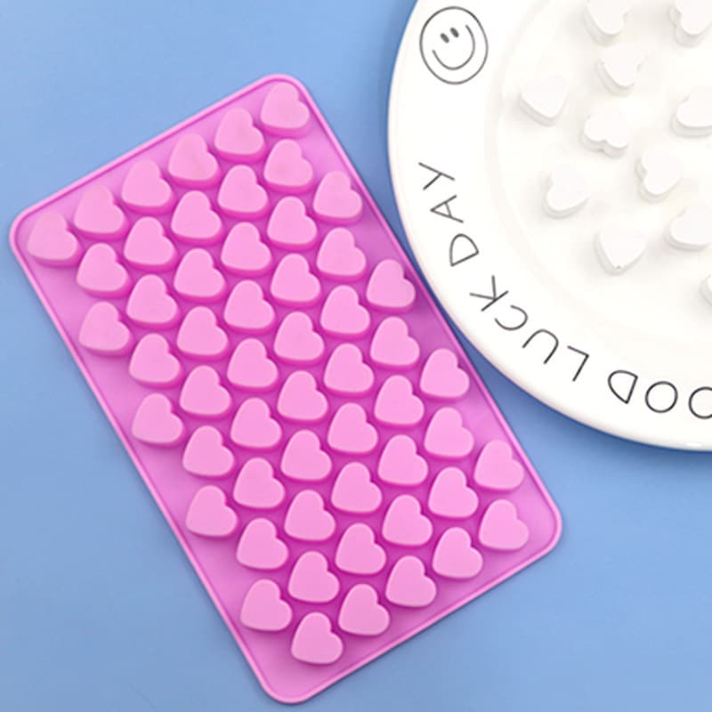 Wholesale Mini 55-Heart Silicone Cake Mold, DIY Love Heart, Wax Seal Mold