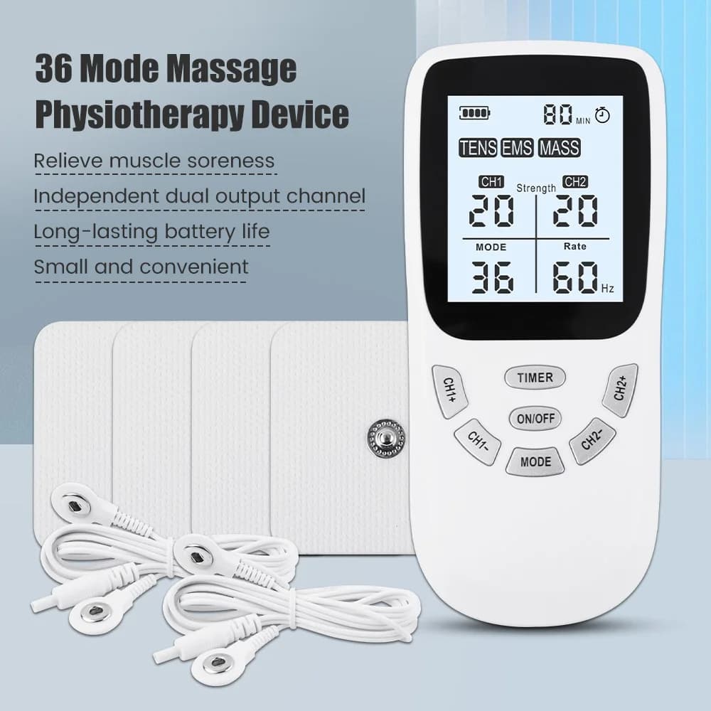 EMS Battery-operated 12-mode Digital Meridian Massager TENS Therapy Device Home Pulse Massager