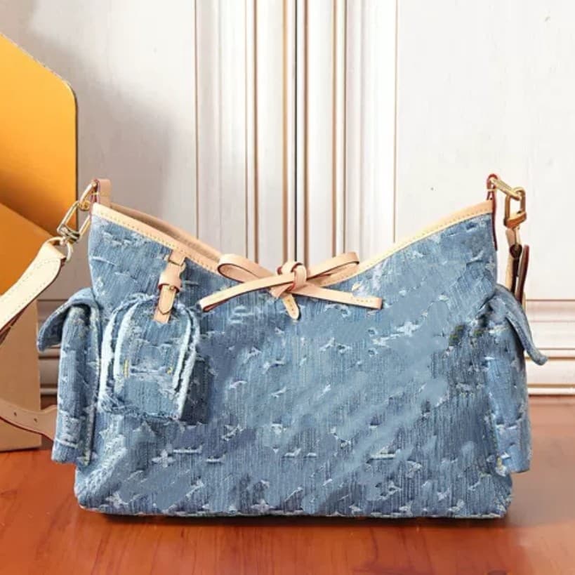 New Blue Denim Monogram Shopping Bag Shoulder Monogram Crossbody Women's Bag High Quality Simple Fashion