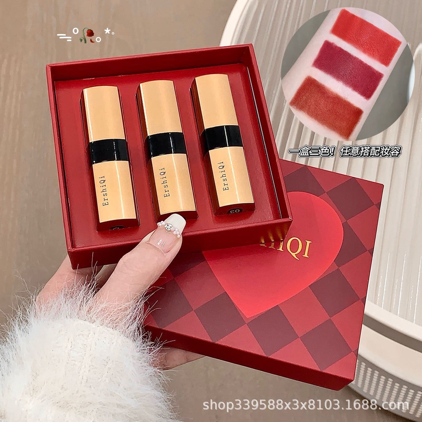 [Cross-border Hot Sale] Zise Lipstick Set Matte Velvet Waterproof Long-Lasting Smudge-Proof Brightening Wholesale
