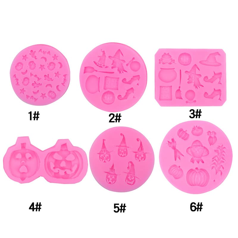 Christmas Halloween Decoration Silicone Fondant Mold DIY Baking Cake Decor Chocolate Clay Resin Mold