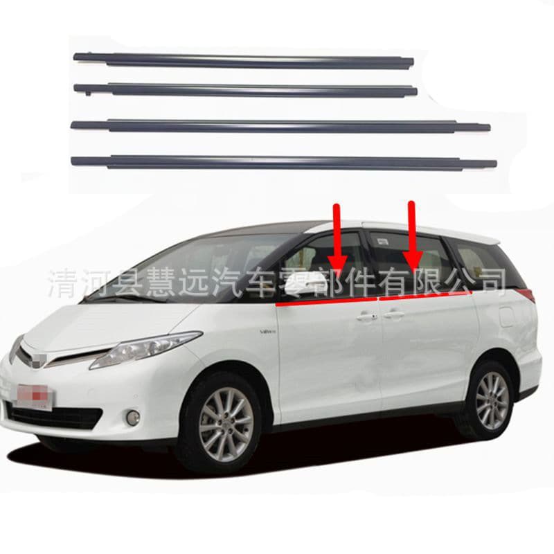 For Toyota Previa ACR50 Window Glass Outer Weatherstrip Water Deflector Trim