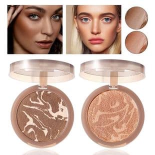 Mousse Contour Powder Beauty Dual-Color Hairline Powder Contour Powder Highlighter Shadow Brightening Side Shadow Concealer Nose Shadow