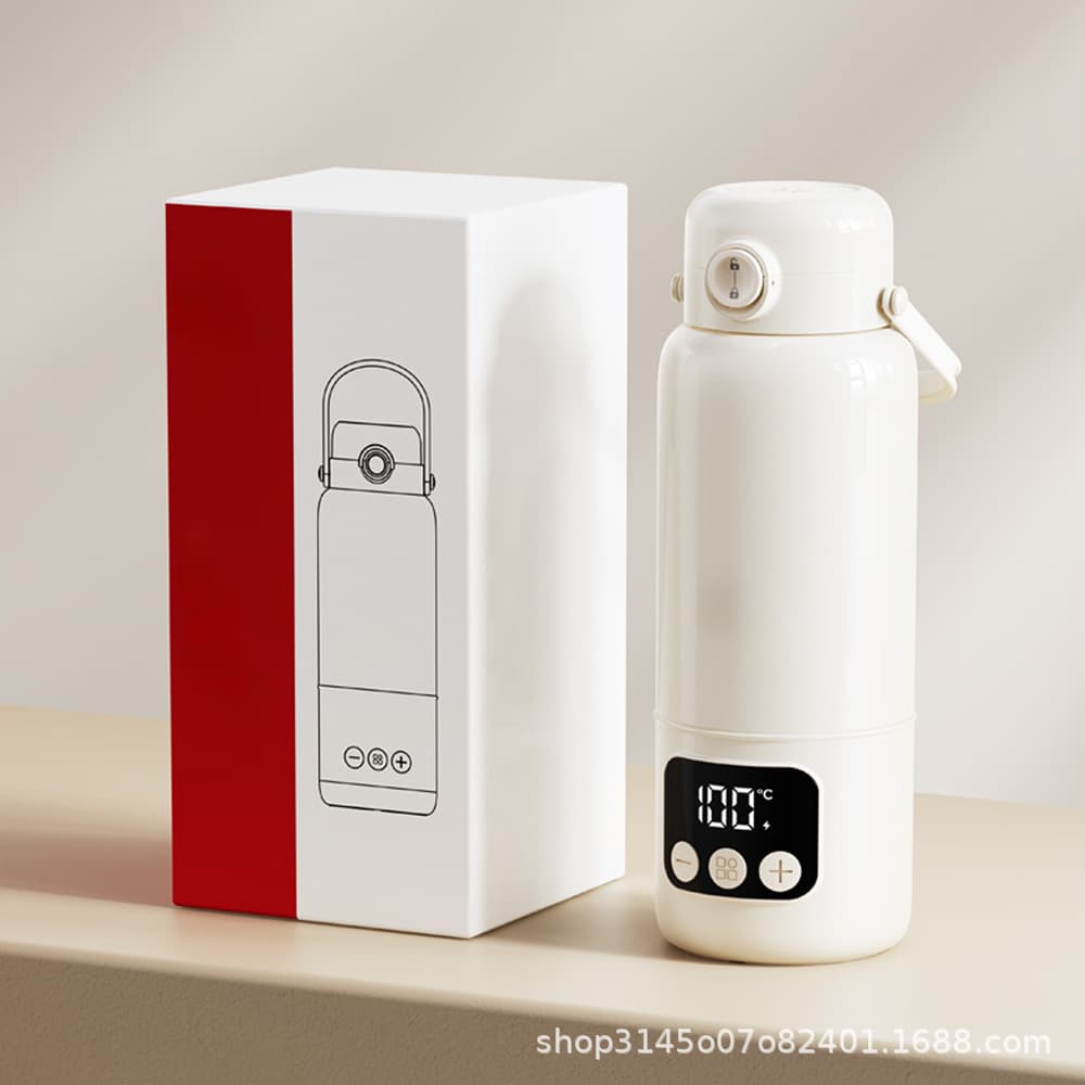 316L Double-Layer Stainless Steel Temperature Lock, Smart Anti-Dry Burn Control, Baby Outing Outdoor Wireless Milk Heating Cup