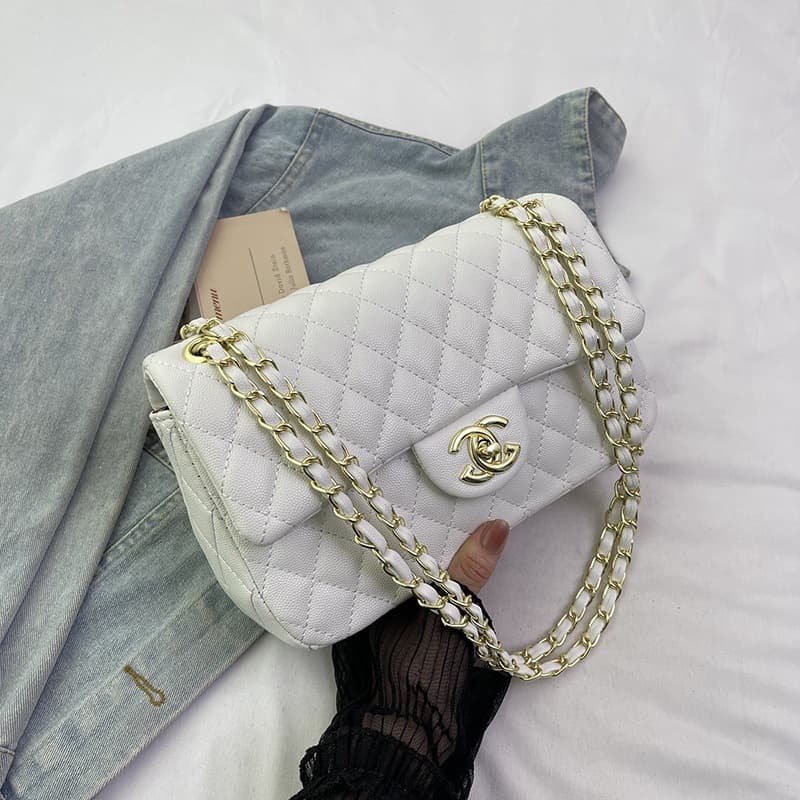 Cross-border Trade Women's Chanel-Style Suede Bag 2026 New Luxury Shoulder Underarm Bag CF Crossbody Small Square Bag