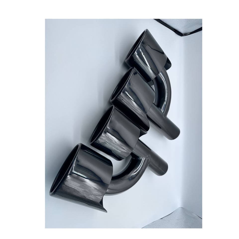 Stainless Steel Chrome Black Exhaust Pipe Muffler Tailpipe for Mercedes-Benz AMG W212 E350 C63 W204