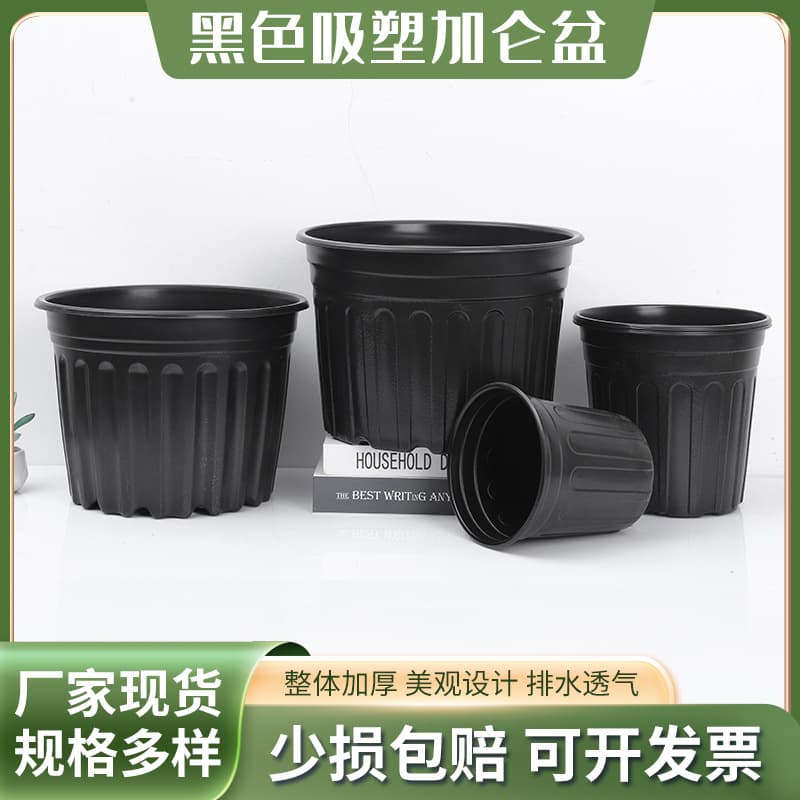 Black Currant Pot Factory Wholesale Round Thickened Blister Soft Control Root Base Planting Seedling Pot Black Currant Pot