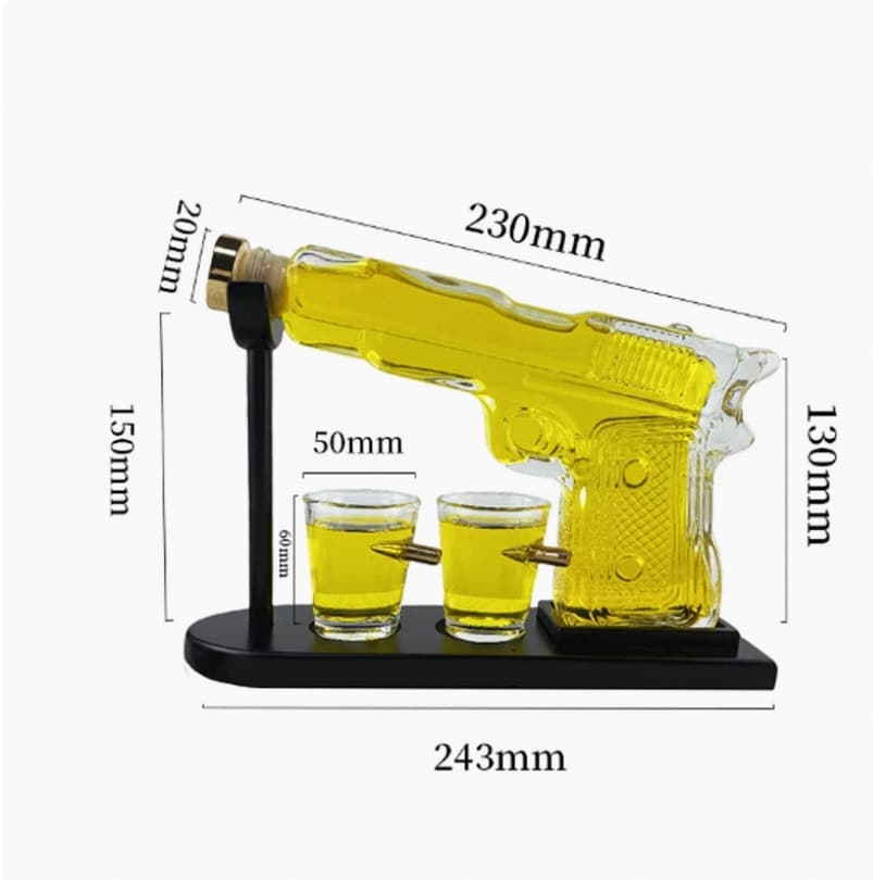 Glass Gun Decanter Glass Gun Infusion Bottle Whiskey Decanter Glass Wine Bottle Decanter