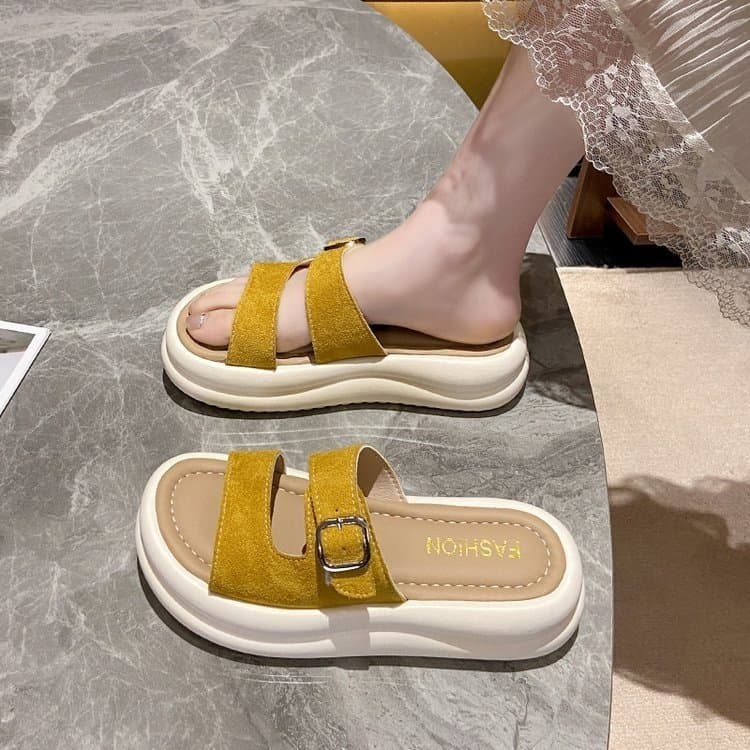 Birkenstock Style Slide Sandals Women Outdoor 2026 Summer New Thick Sole Ladies Sandals for Dresses Beach Sandals