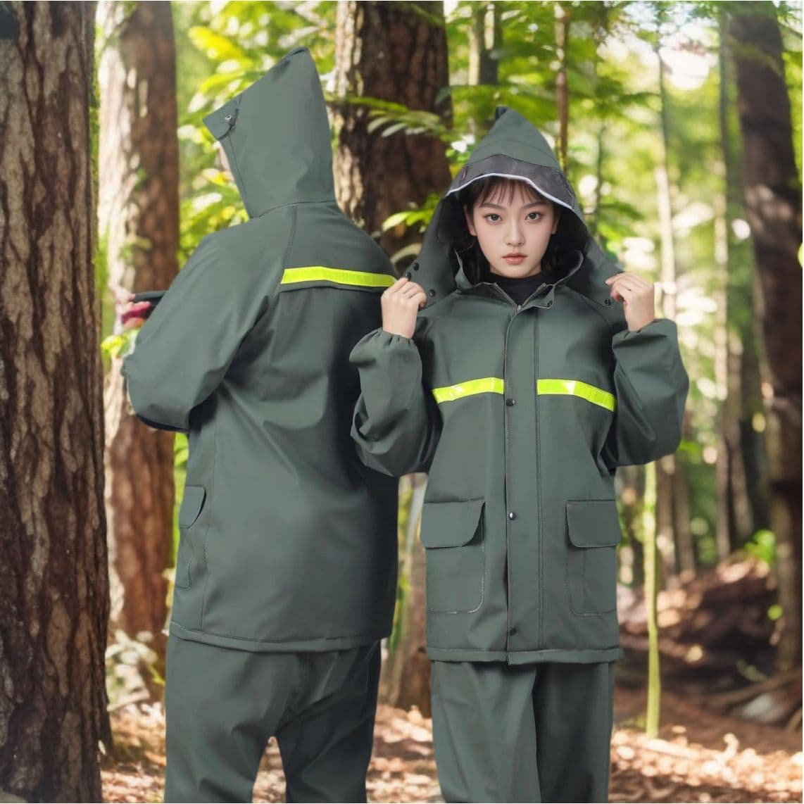 Thickened Separate Men's Raincoat And Pants Set for Outdoor Cycling Heavy Rainproof Home Goods from Mainland China