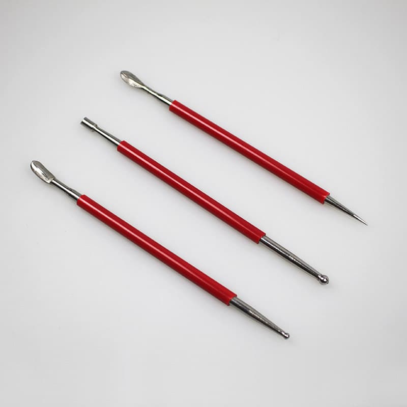 3 red sticks, clay sculpture tools, soft clay 3D clay sculpture set